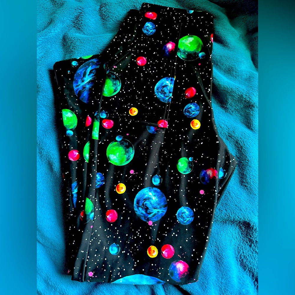 Blackmilk Clothing x Lora Zombie Whales and Planets Cuffed Pants
